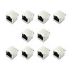 Hxchen 10Pcs RJ45 8P8C PCB Jacks 2 LED Vertical Mount Connectors Ethernet Sockets