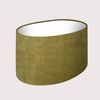 Olive Green Velvet Oval Lampshade