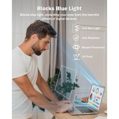 F FORITO 2-Pack 15.6 Inch Anti Blue Light Laptop Screen Protector, Eye Protection Anti Glare Matte Computer Screen Cover for 15.6" Laptop with 16:9 Aspect Ratio, Reduce Eye Strain and Touch Sensitive