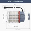 Portable Jobsite Construction Lighting Linkable 80W Led Temporary Work Light ETL