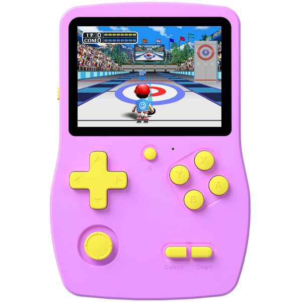 32 Bit Handheld Game Console for Kids Preloaded 139 Video Games, Portable Video Gaming System with 3.0" IPS Screen and Rechargeable Battery, Mini Arcade Electronic Gifts Toys for Boys Girls, Purple