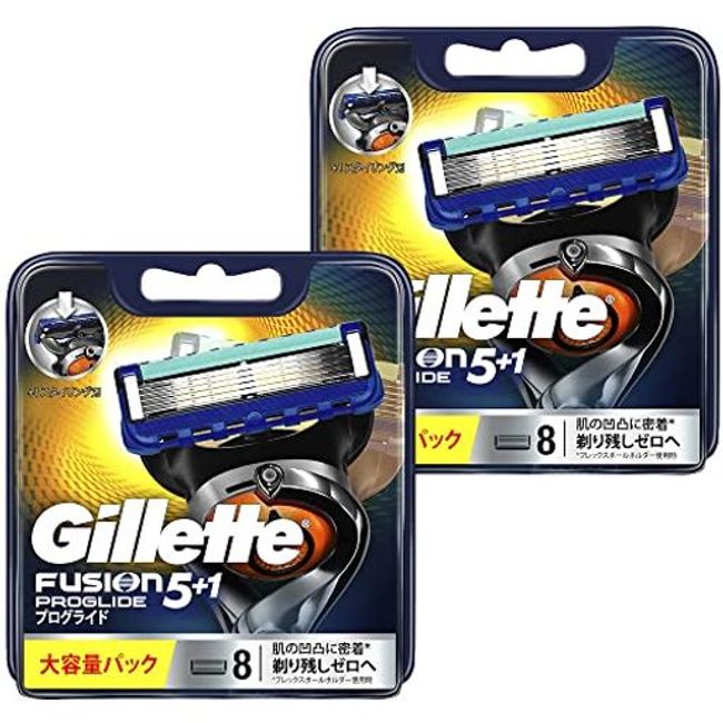 Gillette Proglide Manual 16 Replacement Blades (8 Replacement Blades x 2 Set) Shaving Razor for Men Men&#39;s