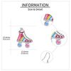 HUKKUN Sterling Silver Multicolour Roller Skating Dangle Earrings