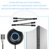 SinLoon PC Power Switch Desktop Computer Power Switch External Remote Start Computer Motherboard Power Switch Button Extension Cord with LED Light (black)
