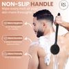 4pcs Silicone Bath & Shower Brush Set - Double Sided Long Handle For Back, Face
