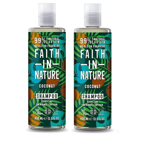 Faith In Nature Coconut Shampoo - 2 X 400Ml
