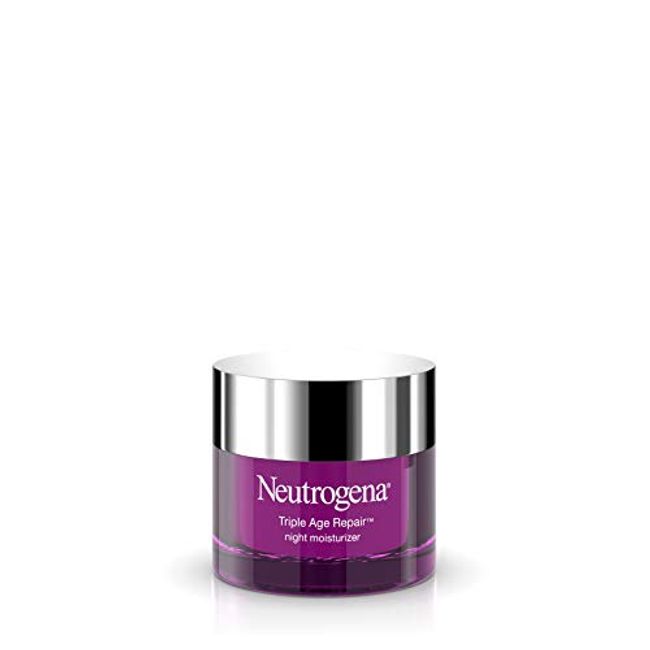 Neutrogena Triple Age Repair Night Cream, Vitamin C, Wrinkle & Dark Spot Remover, Firming Face & Neck, Glycerin & Shea Butter, 1.7 oz