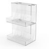 12 X 8 X 8.8" Clear Acrylic Bin Candy Bin Dispenser Two-Chamber Storage