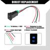 Hihaha Reverse Light Button Switch Motor Boat Switch with Cable for Toyota Interior LED Light Switch Panel Waterproof Blue 1 Set