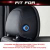 For W205 2015-21 X205 2016-22 Blue Front Seat Headrest Button Ring Covers 1.57"