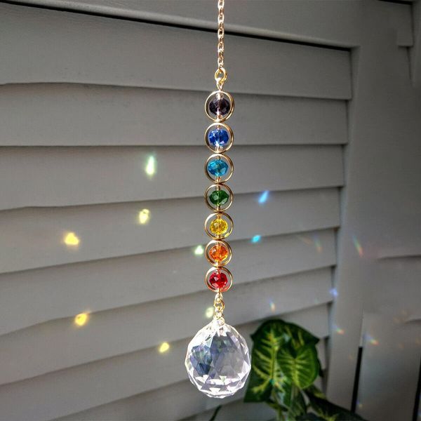 Pendant Crystal Sun Catcher Mobile Meditation Home Decor Rainbow Maker Prism Sun