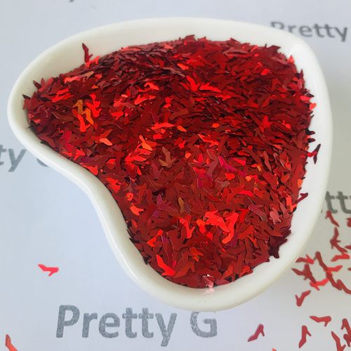 Hologram Shining Colorful Wedding High Heel Nail Decoration Shape Sequins Nail Supplies Figure Model Decoration DIY Handmade Decoration Accessories 1 Pack 10g -High-heeled Shoes LB300