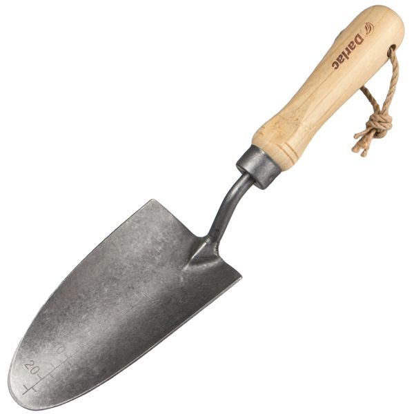 Darlac Garden Trowel – Ideal For General Gardening and Potting - Depth Gauge For Accurate Planting - Ergonomic Bamboo Handle