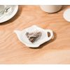 HIC Kitchen Tea Bag Holder Caddy, Fine White Porcelain, Teapot Design