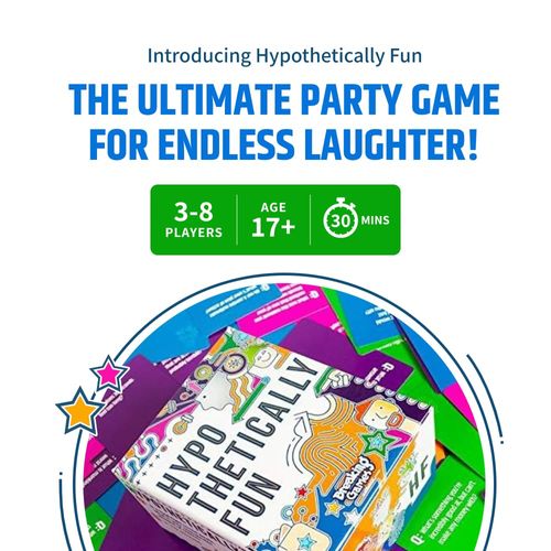 Breaking Games Hypothetically Fun - an Icebreaker Card Game, 350 Thought-Provoking Questions for Deeper Connections & Endless Laughs - Perfect for Game Night & Gatherings, Ages 17+