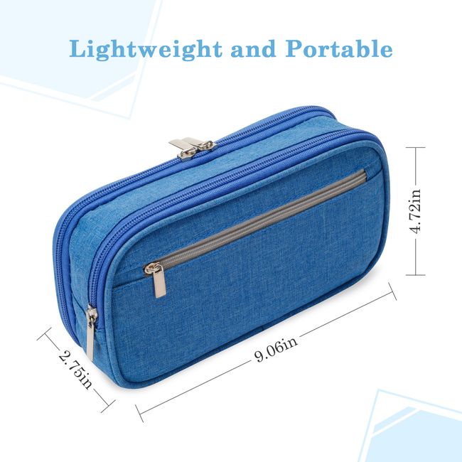 Pencil Case Big Capacity Pen Pouch Large Storage Holder Marker Pen Bag  Durable 3 Compartment School Office Desk Organizer Portable Cute Zipper