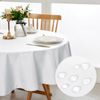 DWCN White Round Table Cloth Wipe Clean Tablecloth Wipeable Water Resistant Table Covers Round 120cm Diameter