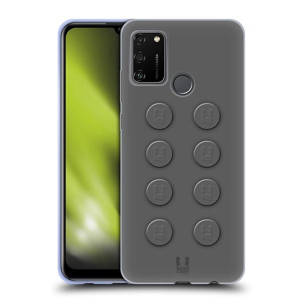 Head Case Designs Grey Building Blocks Soft Gel Case Compatible With Honor 9A