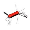 munkees 6 Function Manicure Keychain Multitool, Nail Clipper, Scissors, Knife, Tweezers, Cuticle Pusher, Trimmer, Remover, Mini Portable Pocket Key Ring Gift