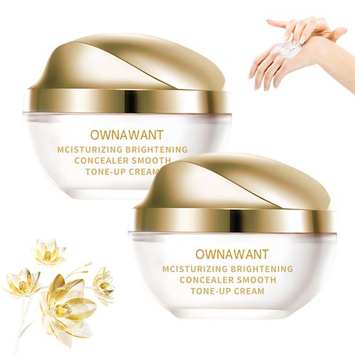 ownawant crema de maquillaje, Moisturizer brightening concealer smooth, tone up cream (2PCS)