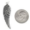 Sterling Silver Double Sided Left Angel Wing Charm or Pendant