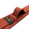 S&W SHLAX&WING Ties for Men Orange Dark Copper with Floral Pattern Classic Size