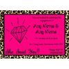 Pink Diamond Leopard Print Personalised Engagement Party Invitations