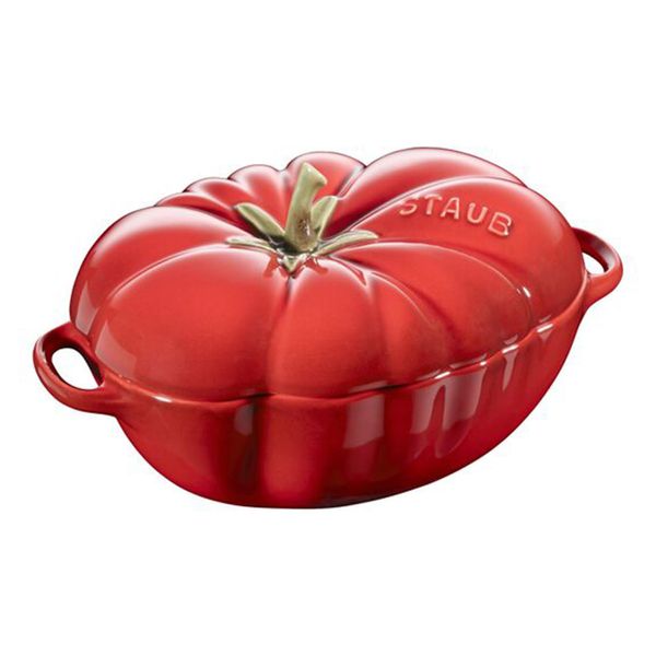 STAUB Ceramics Dutch Oven 16-oz Petite Tomato Cocotte, Cherry