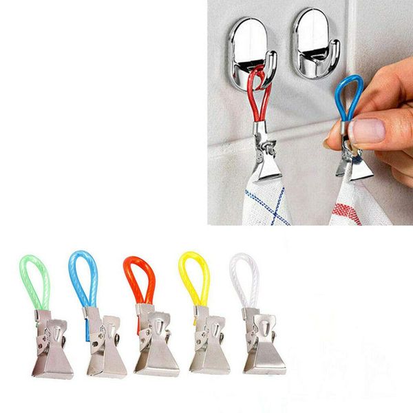 Mr. Gadget's Solutions Kitchen Tea Towel Storage Clip Clips Holder Hanger-5 pcs