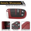 TUCKBOLD 3 Button Key Fob Shell Case for Dodge Charger 2017 Keyless Entry Remote Replacement Case Black Red