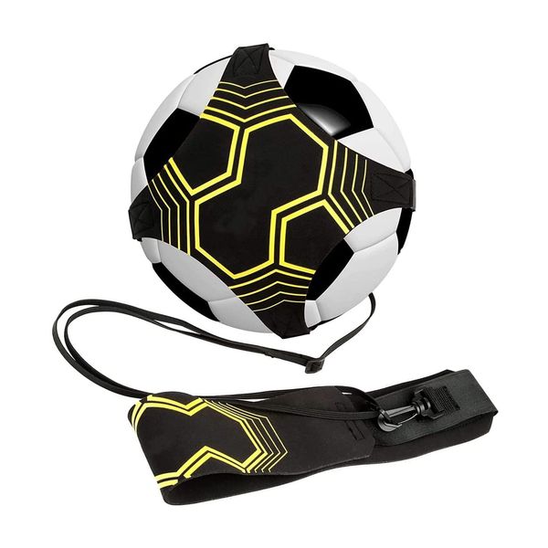 Football Kick Trainer, Single Football Trainer Football Trainer with Adjustable Belt, Football Volleyball Rugby Training Accessories, Football Training Aids for Kids and Adults