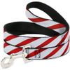 Buckle-Down Pet Leash - Candy Cane - 6 Feet Long - 1" Wide