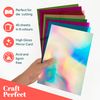 Craft Perfect Mirror Card A4 High Gloss Bundle – 8 Colours (40 Sheet) – 250gsm