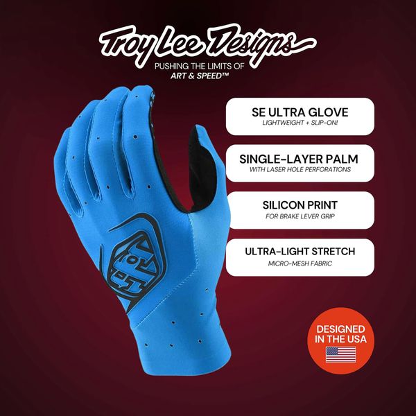 Troy Lee Designs SE Ultra Gloves Black/White, black