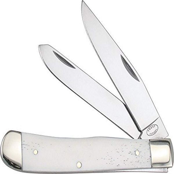 Frost Cutlery Trapper White Smooth Bone