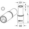 'KS Tools Plastic 917.1337 1/2 Classic Hex Socket, Long, 26 mm