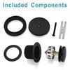 BESTILL Tip-Toe Bathtub Drain Kit and Overflow Plate, Matte Black