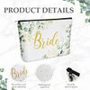 Bride Gifts Bride Makeup Bag Bride to Be Cosmetic Bag for Wedding Day Daughter Bridal Party Engagement Gift Travel Cosmetic Pouch, 9.1 x 5.9 Inch