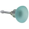 G Decor Desiree Half Circle Ribbed Frosted Matt Glass Knobs (Light Blue)