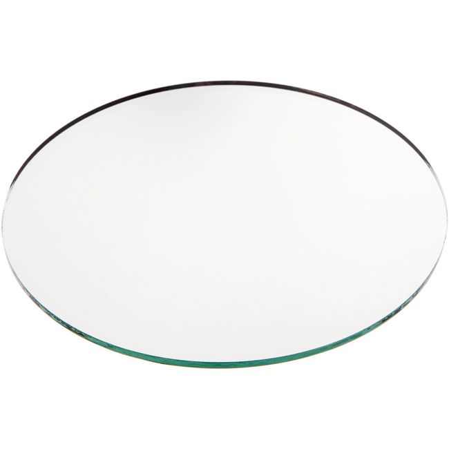 Plymor Round 3mm Non-Beveled Glass Mirror, 6 inch x 6 inch (Pack of 2)