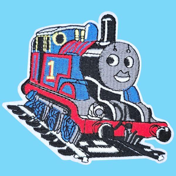 THOMAS THE TANK ENGINE #1 BLUE TRAIN CARTOON TV SERIES CUTE IRON ON PATCH