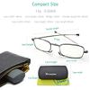 sevenplus 2 Pack Reading Glasses Blue Light Blocking, Anti UV Glare, Foldable Computer Spring Hinge Readers for Women Man 1.25X