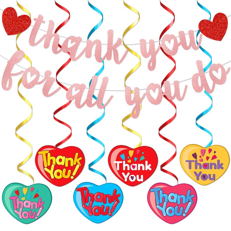 Rose Gold Thank You for All You Do Banner Thank You Teachers Banner ...