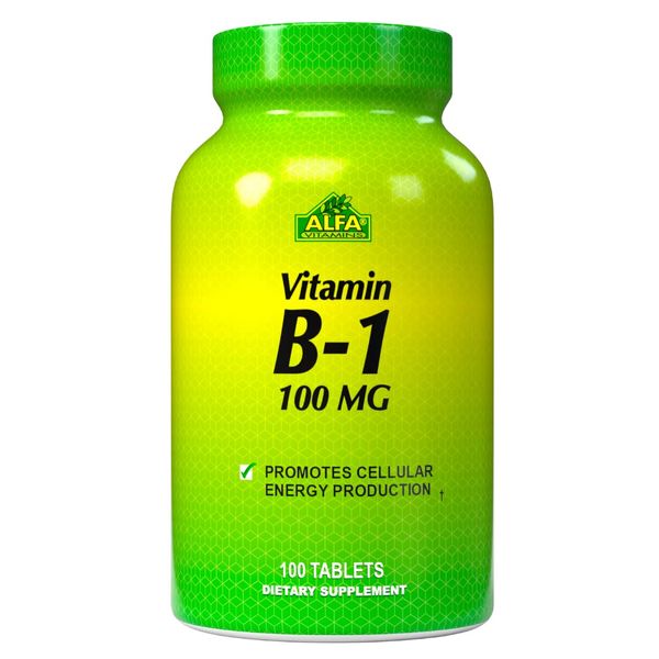ALFA VITAMINS Vitamin B-1 100 Mg 100 Tablets. Thiamine