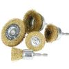 E-Value 5PCS Hexagonal Wire Brush Set