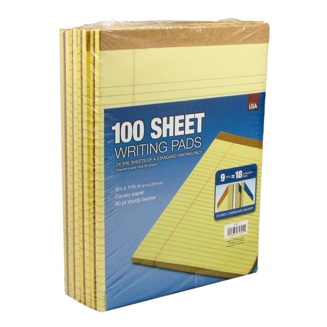 Tops 100-Sheet Legal Pads (pack of 9 pads), Canary Yellow