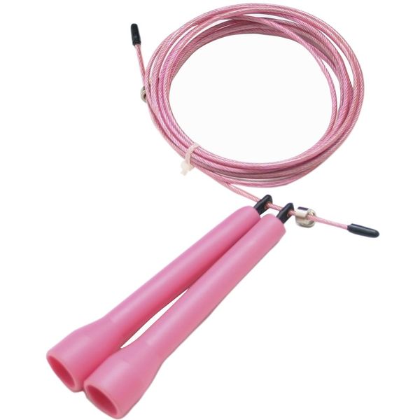 DA VINCI Ultra Speed 10 Ft Adjustable Cable Jump Rope, Super Fast for Double Unders (Pink)