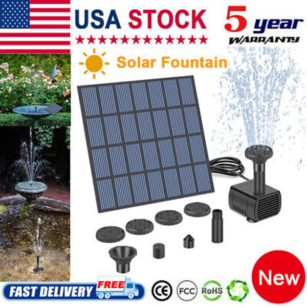 Solar Power Fountain Submersible Floating Water Pump Bird Bath Pond Garden Pool