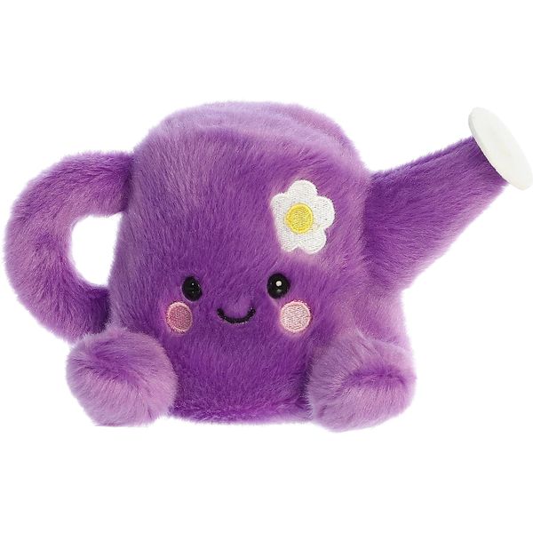 Aurora® Adorable Palm Pals™ Flo Watering Can™ Stuffed Animal - Pocket-Sized Play - Collectable Fun - Purple 5 Inches