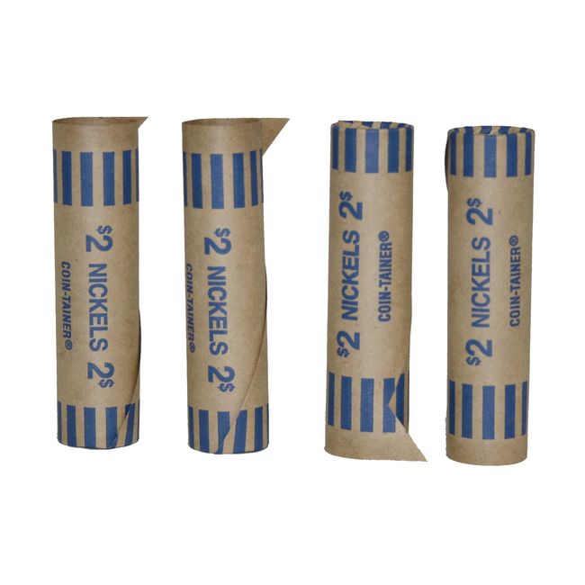 PAP-R Tubular Coin Wrappers, Blue/Brown